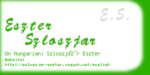 eszter szloszjar business card